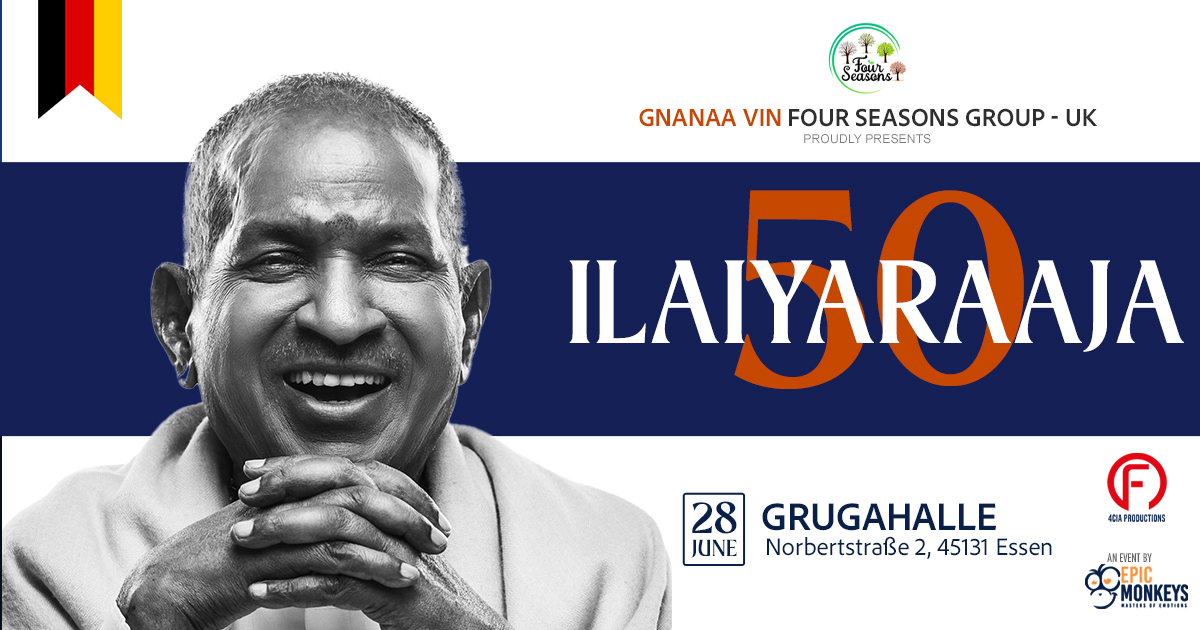 Ilaiyaraaja 50 Germany event poster